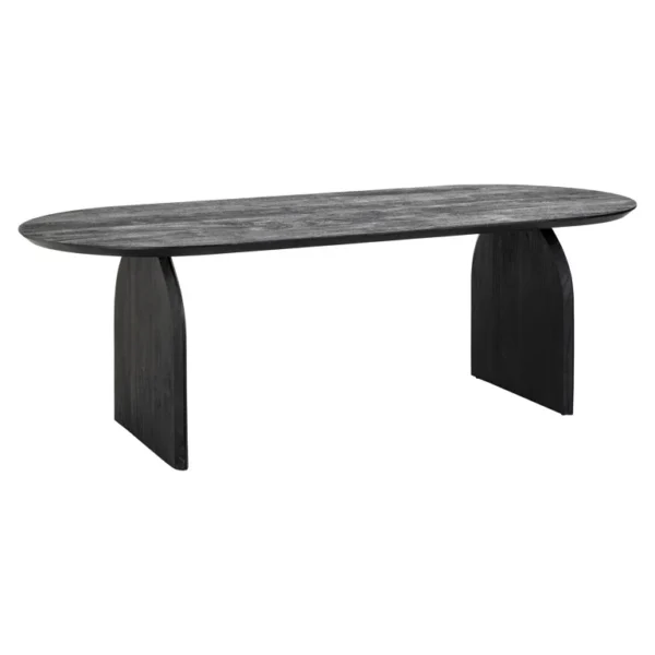 Masa dining neagra din lemn de mango Atlas
