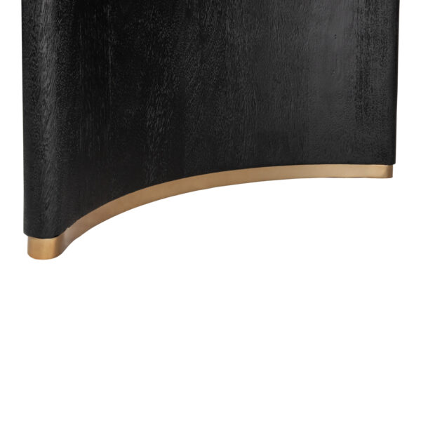 Masa dining neagra dreptunghiulara din lemn 200x100 Ostara - imagine 6