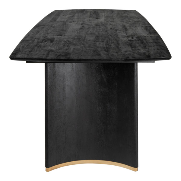 Masa dining neagra dreptunghiulara din lemn 200x100 Ostara - imagine 4