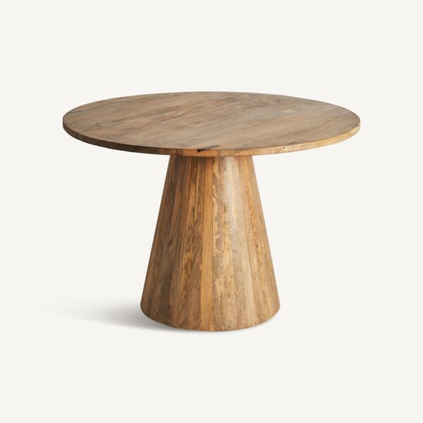 Masa dining rotunda bej natur din lemn de mango 120Ø Inner - imagine 2
