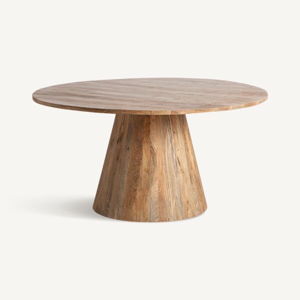 Masa dining rotunda bej natur din lemn de mango 150Ø Inner - imagine 2