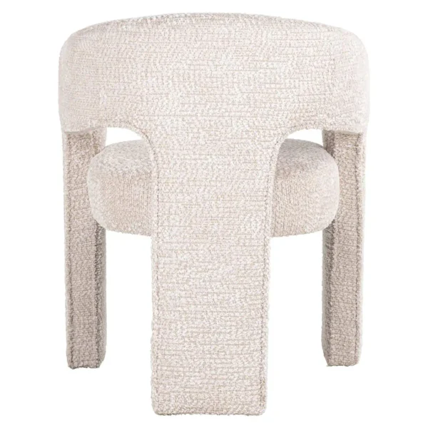 Scaun dining bej din tesatura boucle Paris - imagine 4