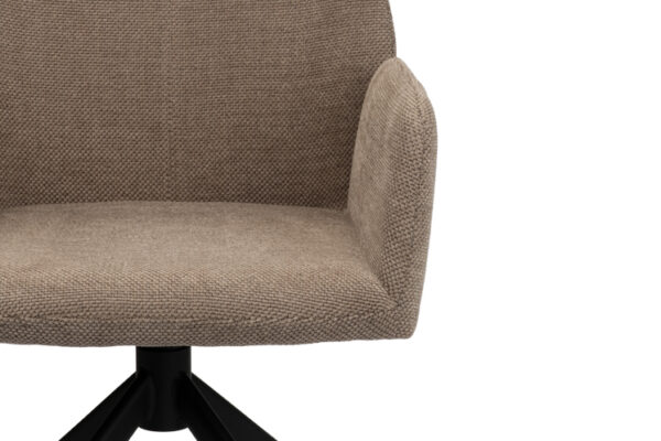 Scaun dining rotativ din tesatura maro Storm - imagine 5