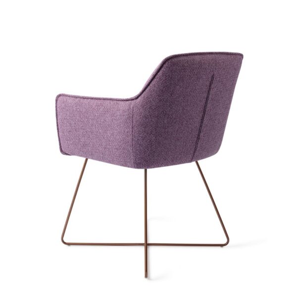 Set 2 scaune dining din tesatura mov/roze Hofu - imagine 4