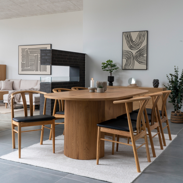 Masa dining ovala bej natur 100x210x75 Maroon - imagine 2