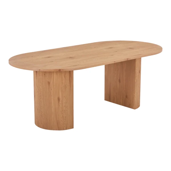 Masa dining ovala bej natur 100x210x75 Maroon