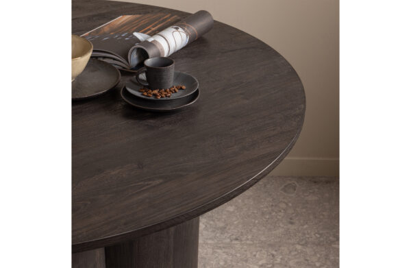 Masa dining rotunda maro din MDF Ø120 Navajo - imagine 4