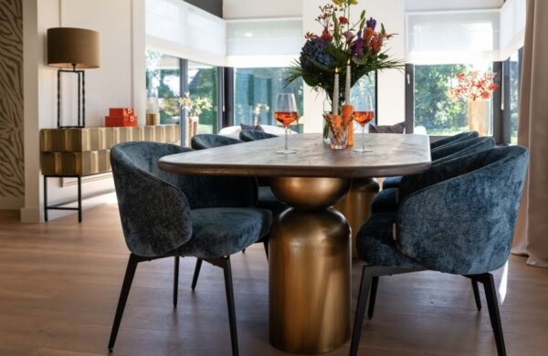 Masa dining aramie din fier si lemn de acacia 230x100 Victoria - imagine 2