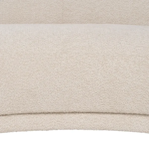 Canapea bej din tesatura boucle Leander - imagine 4