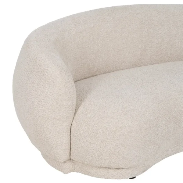 Canapea bej din tesatura boucle Leander - imagine 6
