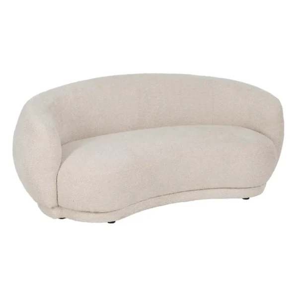 Canapea bej din tesatura boucle Leander - imagine 2