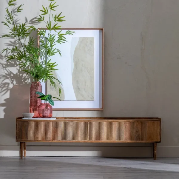 Comoda TV maro din lemn de mango Colette - imagine 9