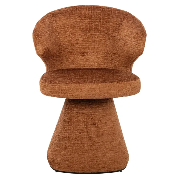 Fotoliu caramiziu din tesatura chenille Cozette - imagine 3