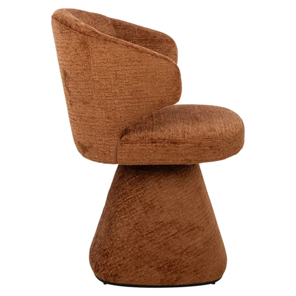 Fotoliu caramiziu din tesatura chenille Cozette - imagine 4