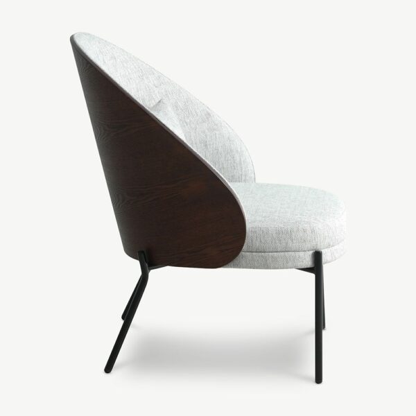 Fotoliu lounge gri/maro din tesatura Tiletto - imagine 4
