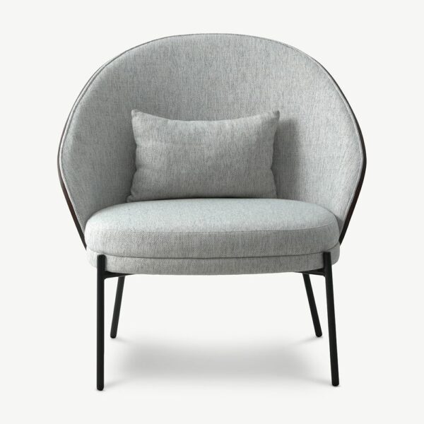 Fotoliu lounge gri/maro din tesatura Tiletto - imagine 2