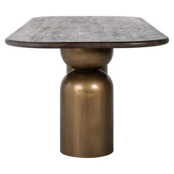 Masa dining aramie din fier si lemn de acacia 230x100 Victoria - imagine 4