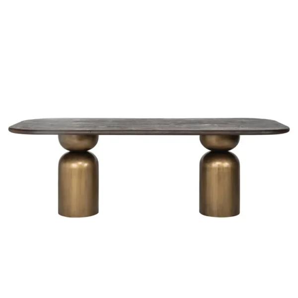 Masa dining aramie din fier si lemn de acacia 230x100 Victoria
