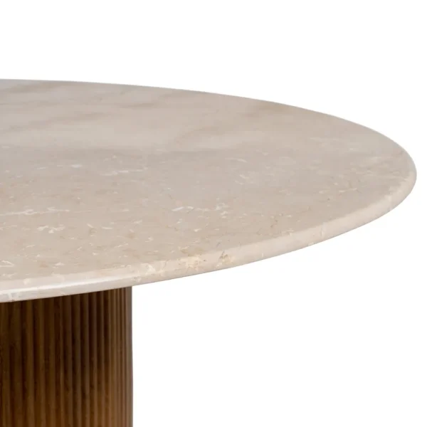 Masa dining rotunda maro din lemn de mango Ø120 Madera - imagine 9