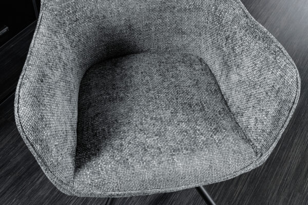 Set 2 scaune rotative gri din tesatura texturata Verona - imagine 5