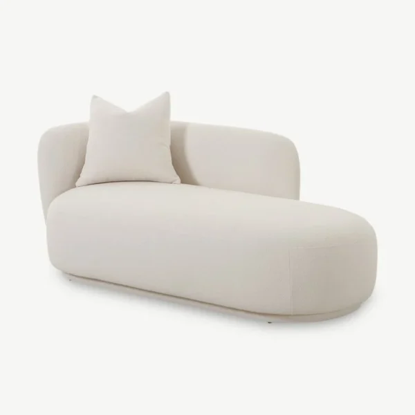 Pat de zi bej din tesatura boucle Ginevra - imagine 3