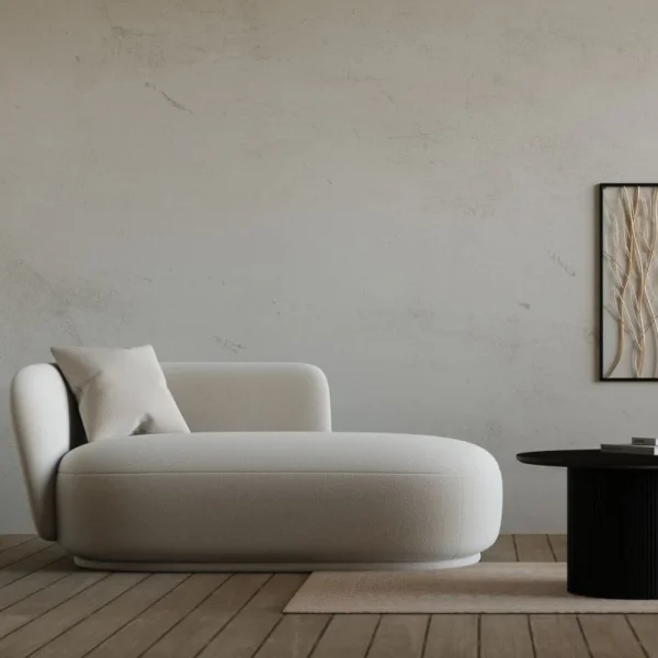 Pat de zi bej din tesatura boucle Ginevra - imagine 8
