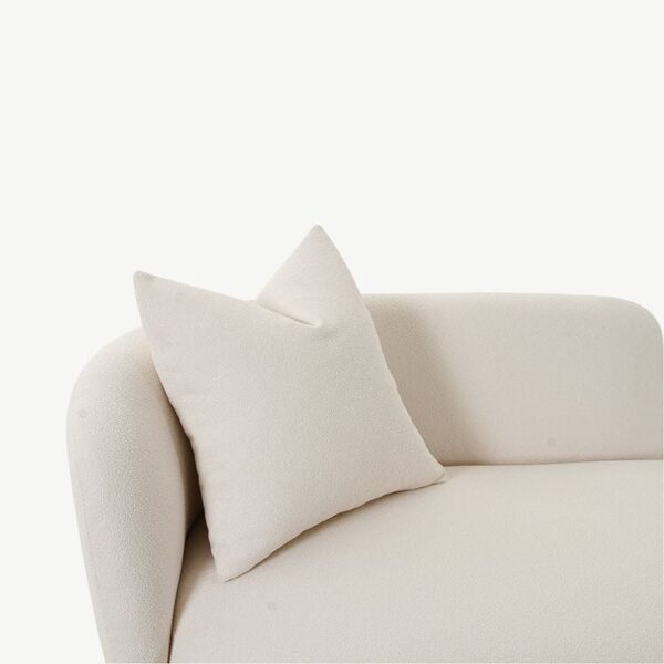 Pat de zi bej din tesatura boucle Ginevra - imagine 5