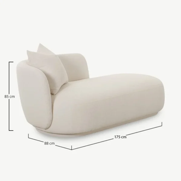 Pat de zi bej din tesatura boucle Ginevra - imagine 10