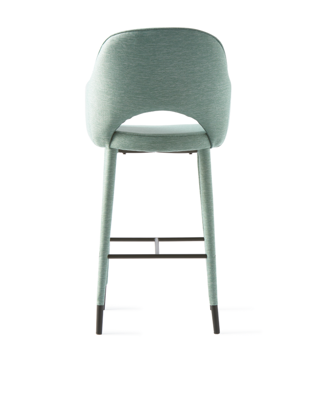 Scaun de bar verde menta din tesatura texturata Cosy - imagine 3