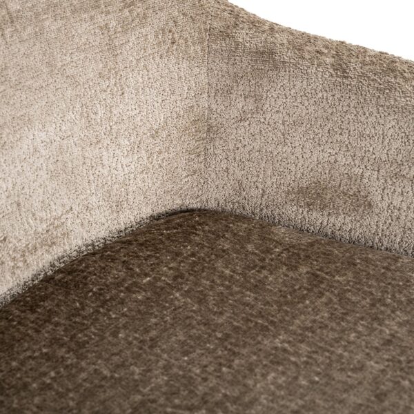 Scaun rotativ maro din tesatura chenille Lawrence - imagine 5