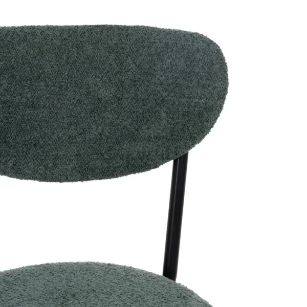 Set 2 scaune dining verzi din tesatura boucle Keanu - imagine 5