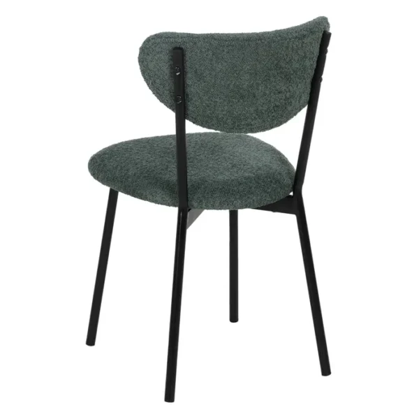 Set 2 scaune dining verzi din tesatura boucle Keanu - imagine 3