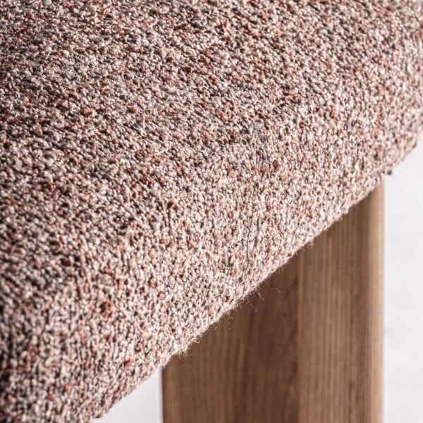 Scaun dining maro/natur din catifea boucle Veyron - imagine 5