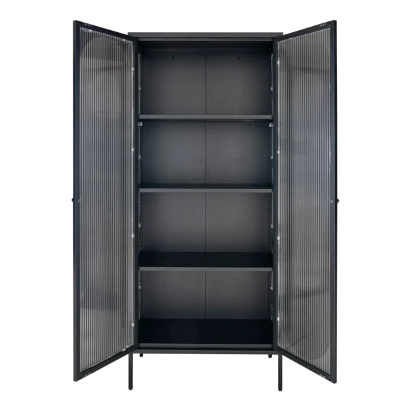 Vitrina neagra din otel si sticla Hobart - imagine 3