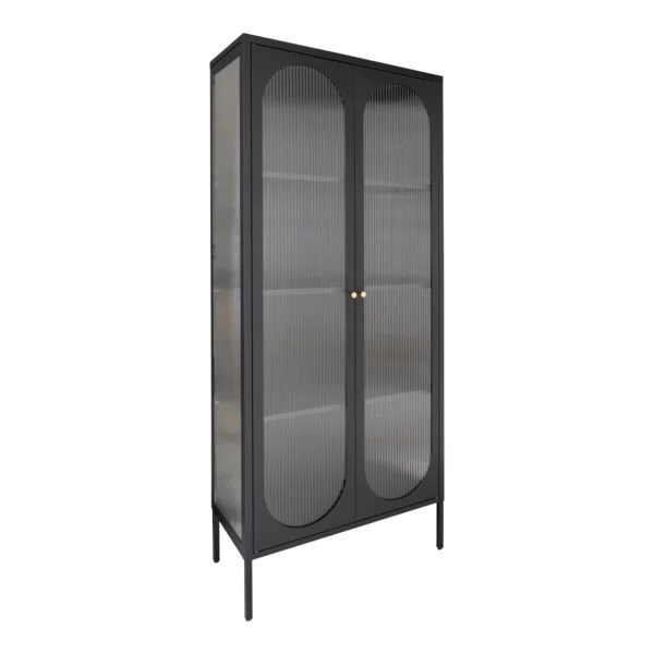 Vitrina neagra din otel si sticla Hobart - imagine 2