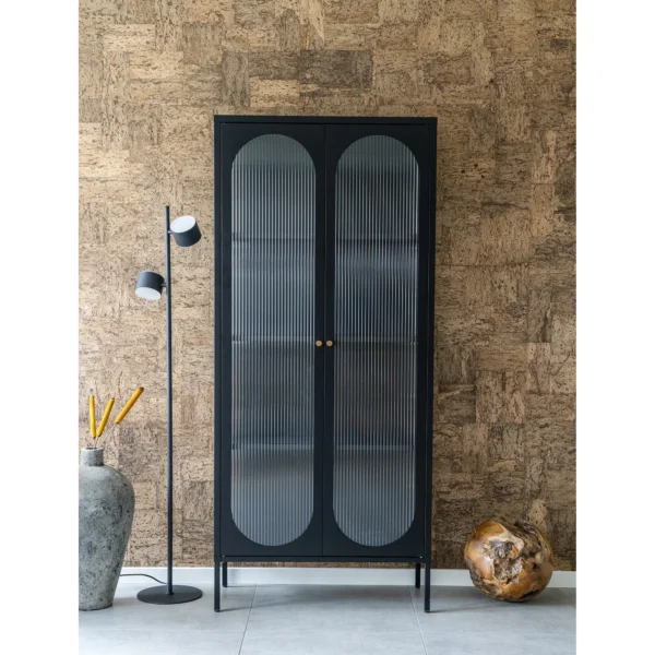 Vitrina neagra din otel si sticla Hobart - imagine 5