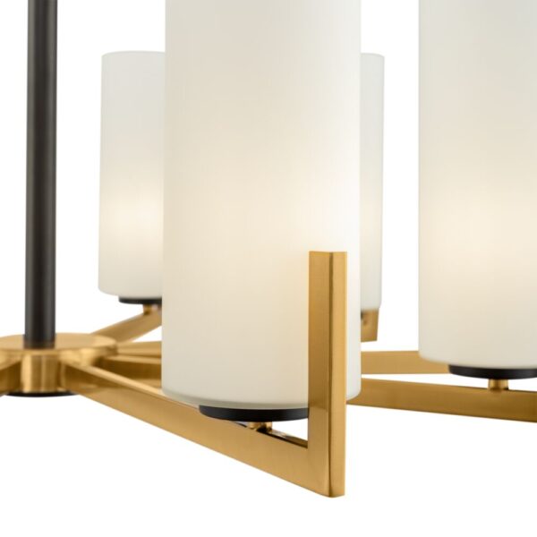 Candelabru auriu/alb cu 10 becuri Firenze - imagine 3