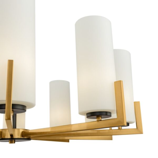 Candelabru auriu/alb cu 10 becuri Firenze - imagine 4