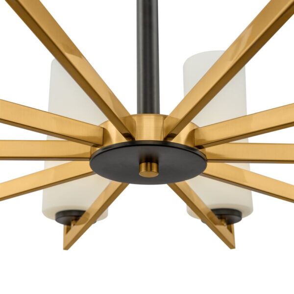 Candelabru auriu/alb cu 10 becuri Firenze - imagine 5