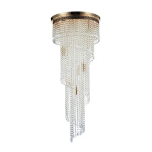 Candelabru auriu/alb cu 12 becuri Cascade