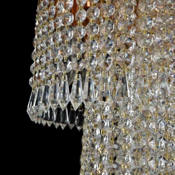 Candelabru auriu/alb cu 12 becuri Cascade - imagine 4