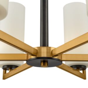 Candelabru auriu/alb cu 6 becuri Firenze
