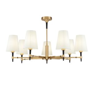 Candelabru auriu/alb cu 7 becuri Zaragoza