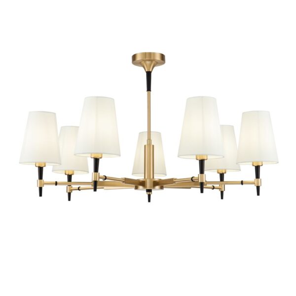 Candelabru auriu/alb cu 7 becuri Zaragoza