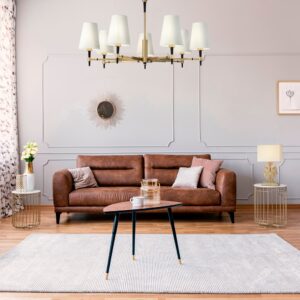 Candelabru auriu/alb cu 7 becuri Zaragoza