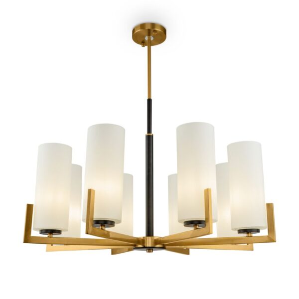 Candelabru auriu/alb cu 8 becuri Firenze