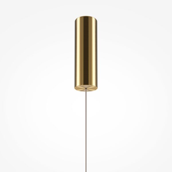 Lustra aurie cu led din metal Golden Cage - imagine 5