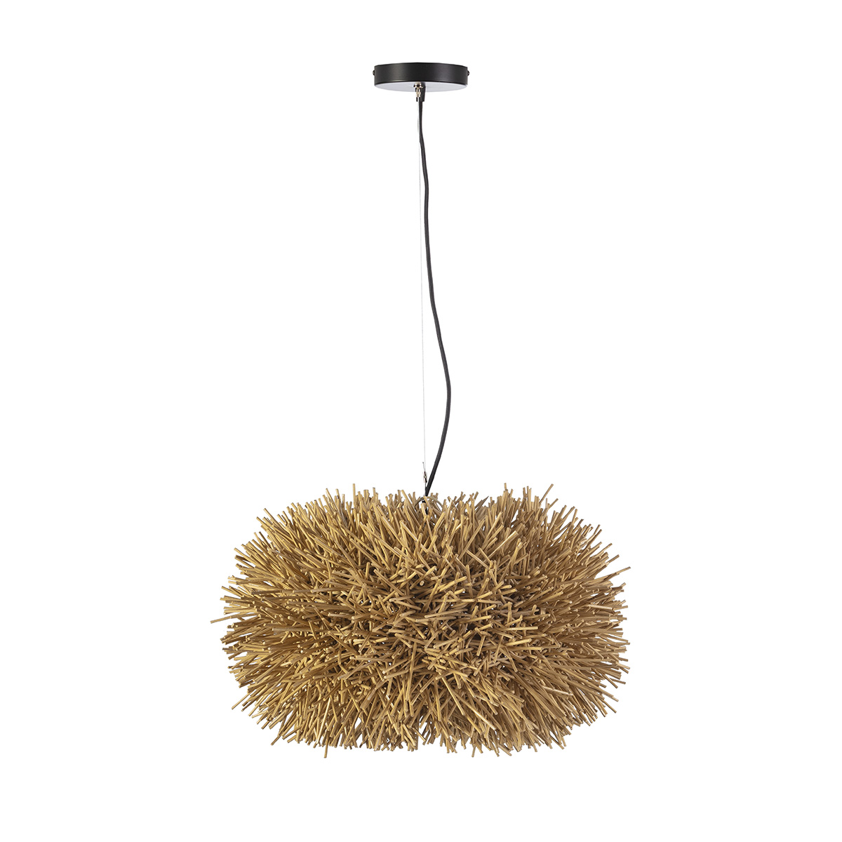 Lustra bej natur din ratan Silence Globe - imagine 2