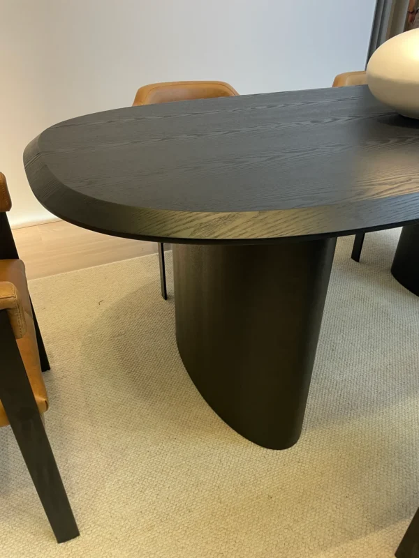 Masa dining neagra ovala din MDF Tirano - imagine 8