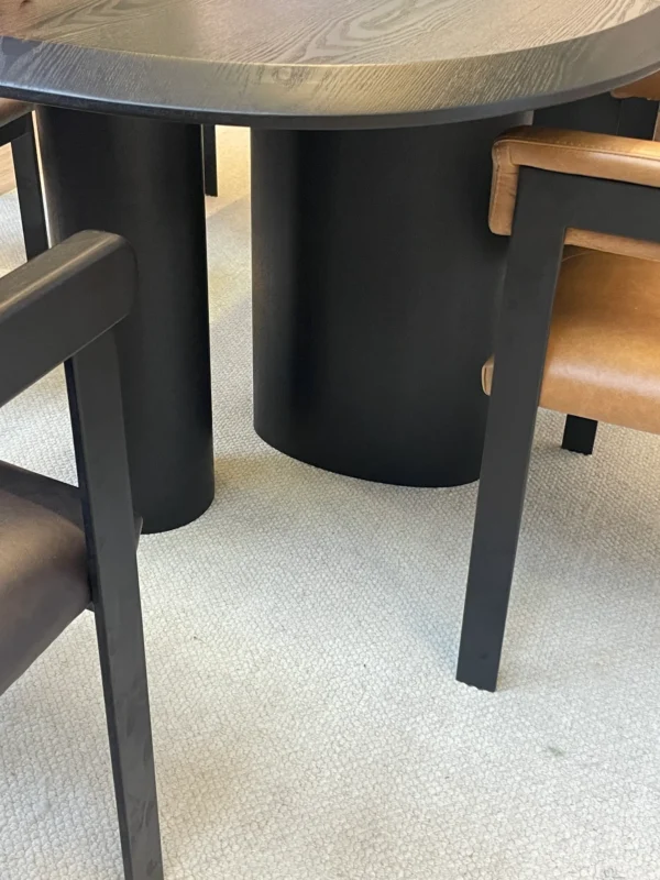 Masa dining neagra ovala din MDF Tirano - imagine 9